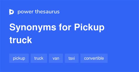 synonyms for pickup